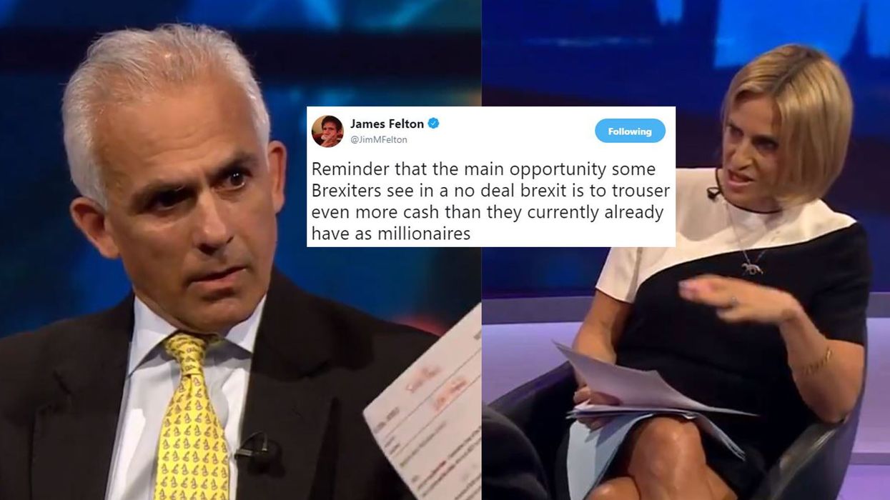 Brexit Party MEP mansplains the economy to Emily Maitlis after being accused of profiting from a no-deal