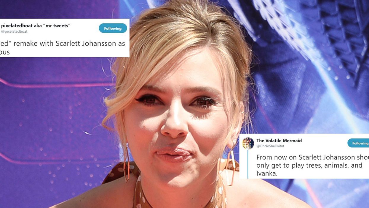 Scarlett Johansson is being brutally mocked after saying that she should be 'allowed to play any person'