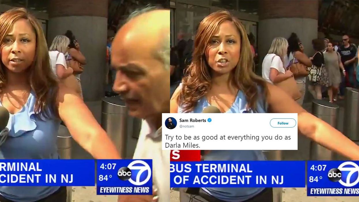 TV reporter goes viral after effortless stopping a man from ruining her shot