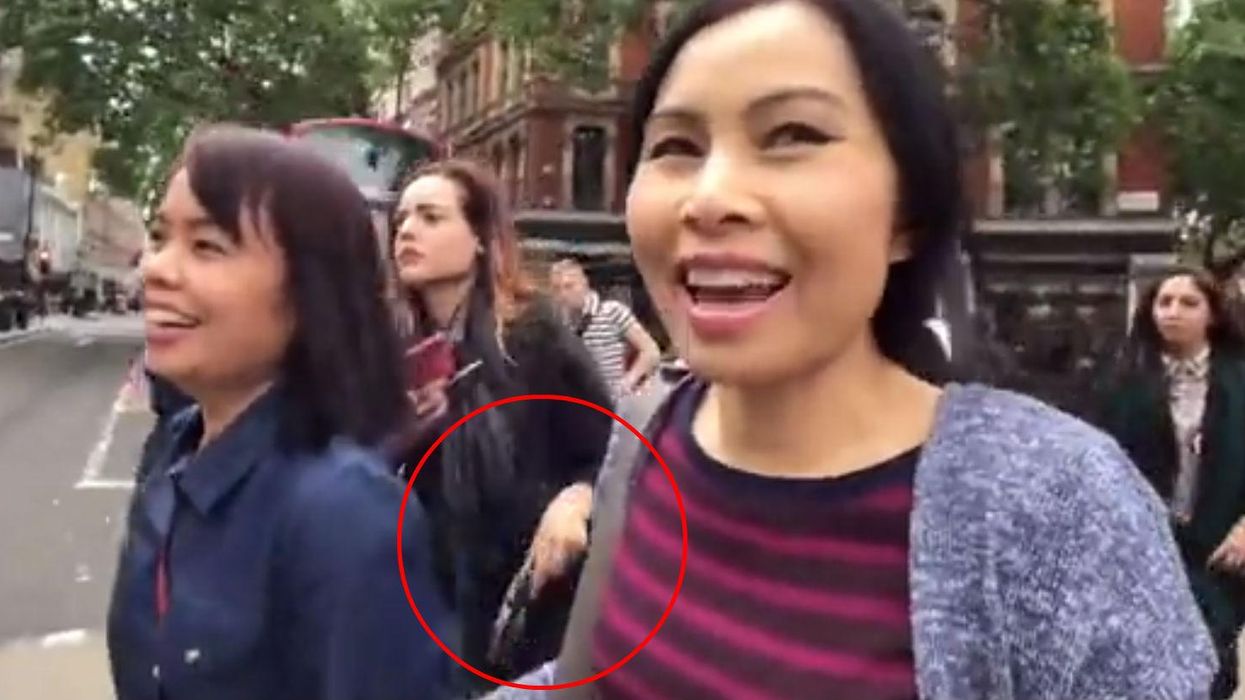 The shocking moment pick-pockets steal tourist’s purse is captured on selfie-stick footage