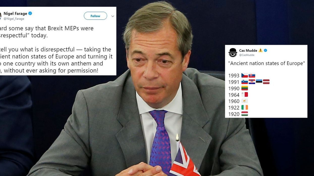 Nigel Farage called the EU the 'ancient states of Europe' and everyone made the same point
