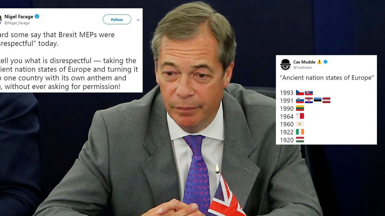 Nigel Farage called the EU the 'ancient states of Europe' and everyone made the same point