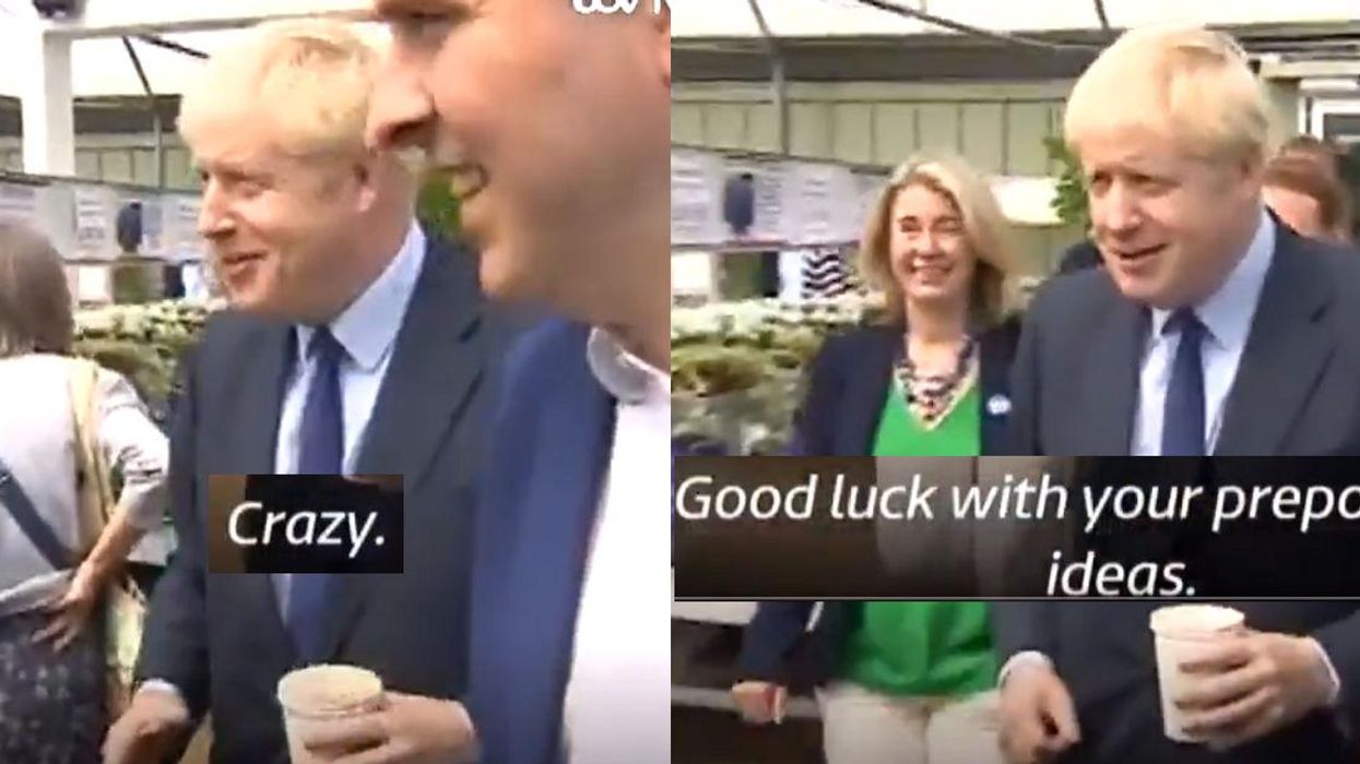 Boris Johnson gets heckled in the most British way possible