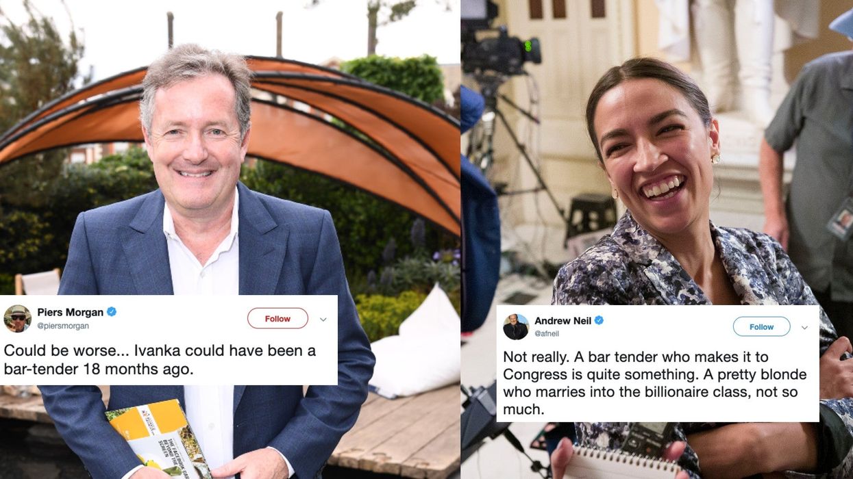 Piers Morgan's attempt at criticising Alexandria Ocasio-Cortez for working as a bartender badly backfired