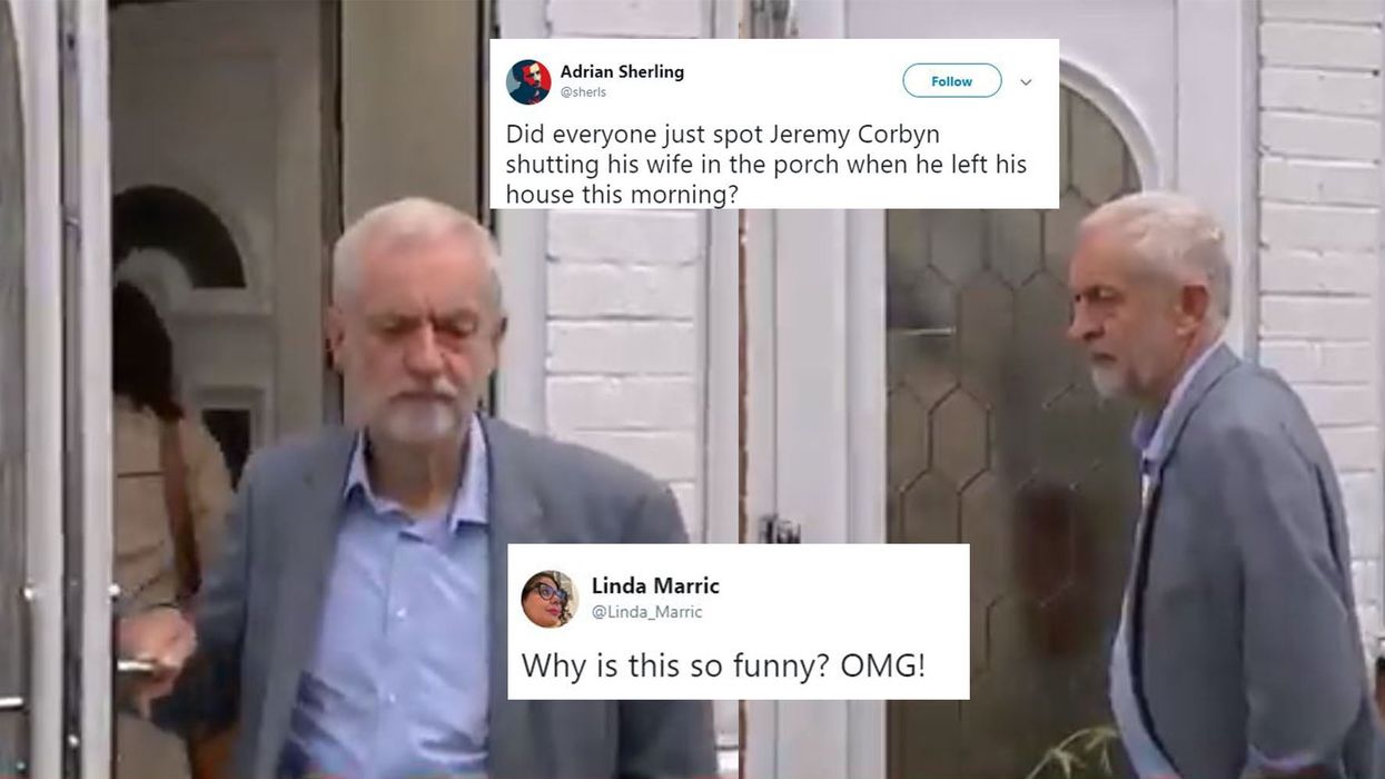 Jeremy Corbyn shutting his wife inside a porch is the funniest thing you'll see today