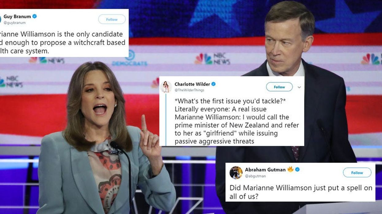 Marianne Williamson's surreal performance in the Democratic debate has seen her become a hilarious meme