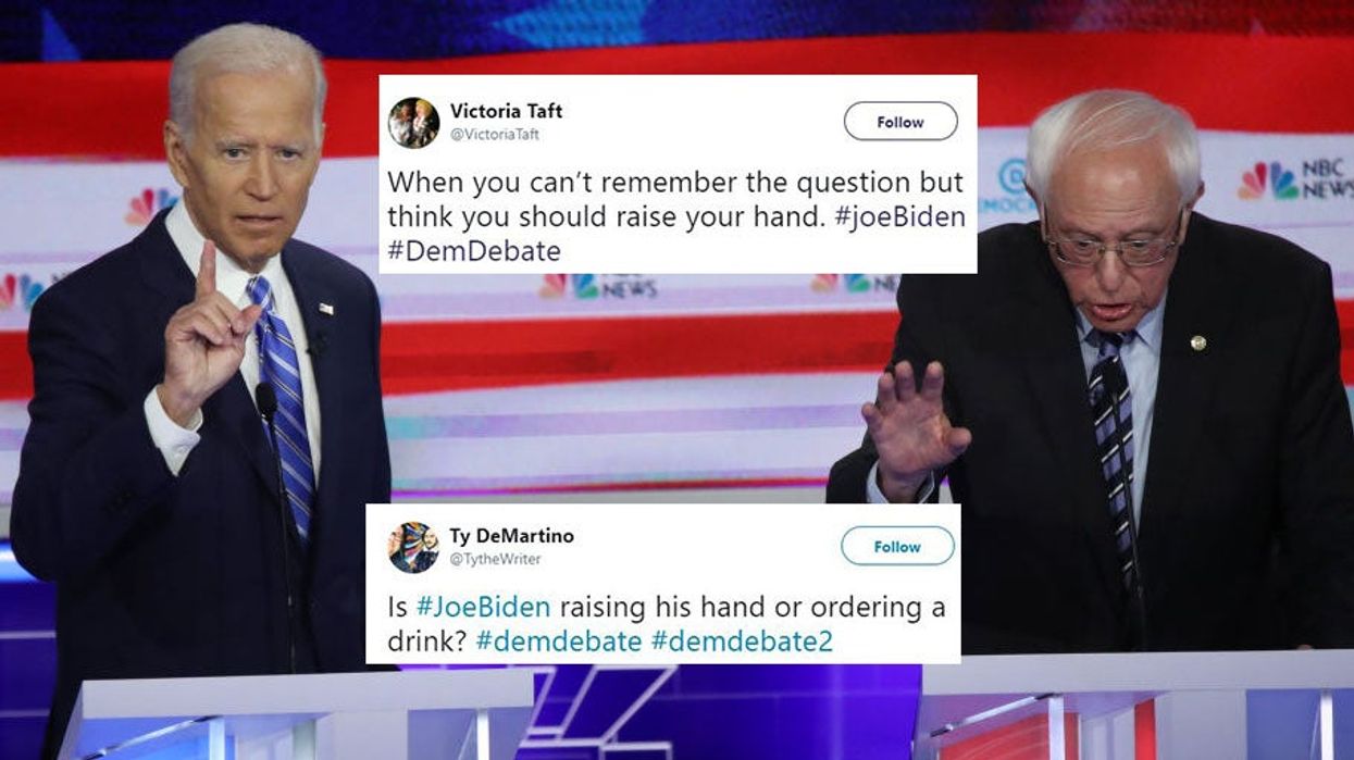 Joe Biden's unusual way of raising his hand prompts everyone to ask the same question