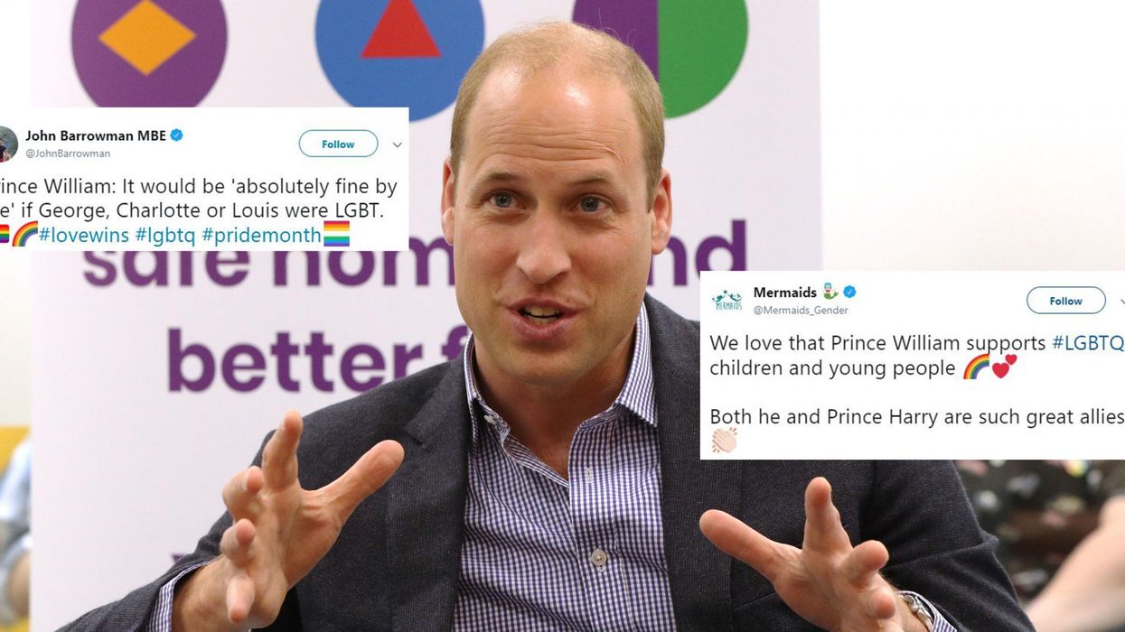 Prince William says he would fully support his children if they identified as LGBT+