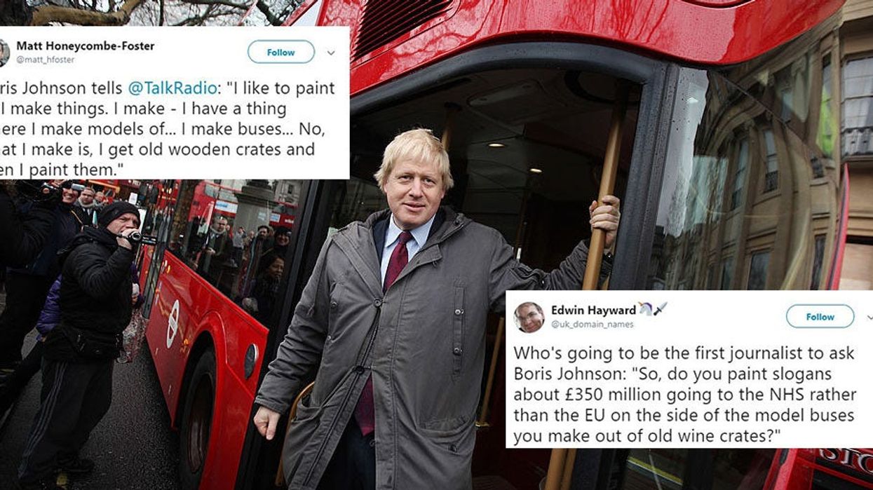 Boris Johnson likes to relax by 'making model buses out of wine boxes' and everyone is confused
