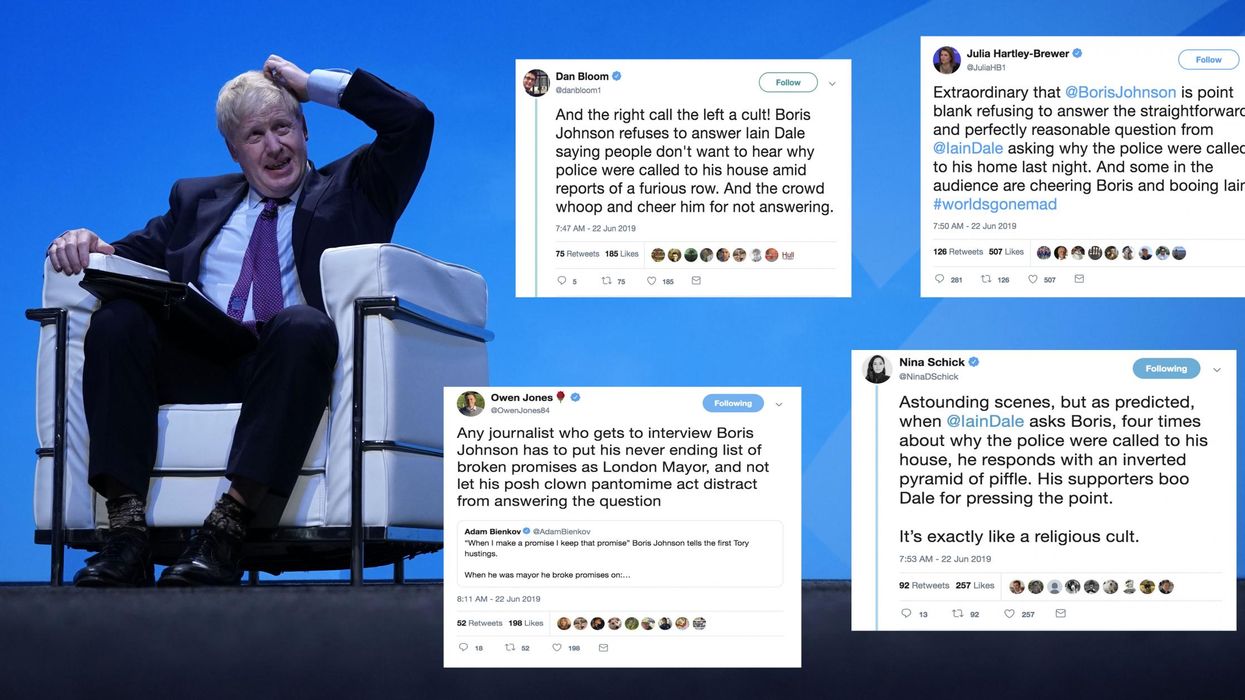 Boris Johnson dodges questions about domestic incident with partner despite being asked five times