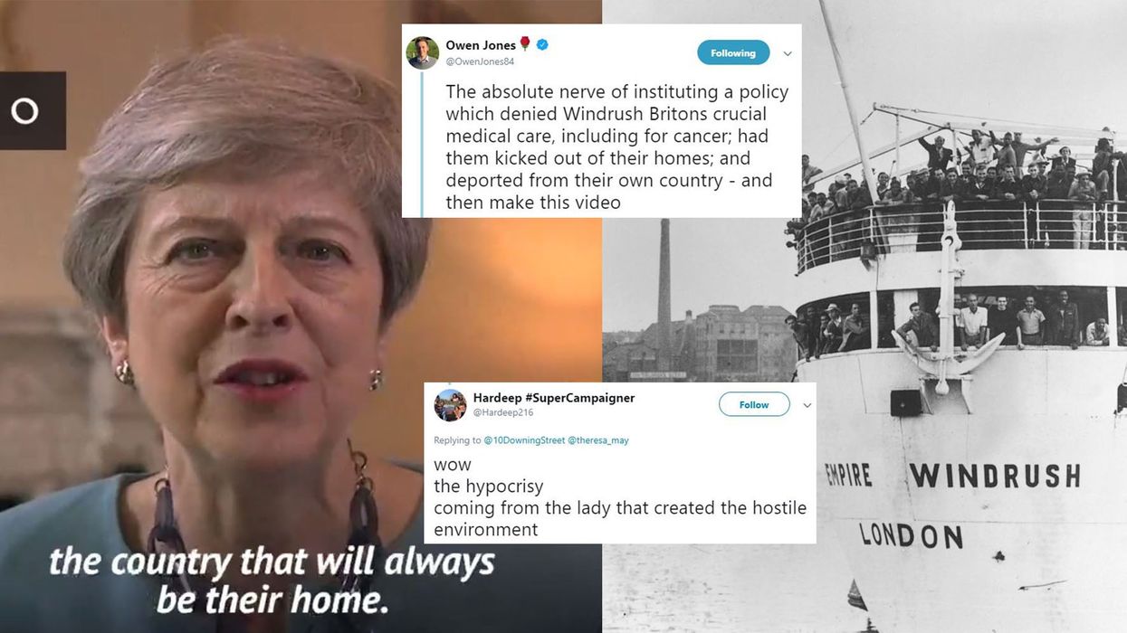 Theresa May accused of hypocrisy after saying that the 'UK will always be home for the Windrush generation'