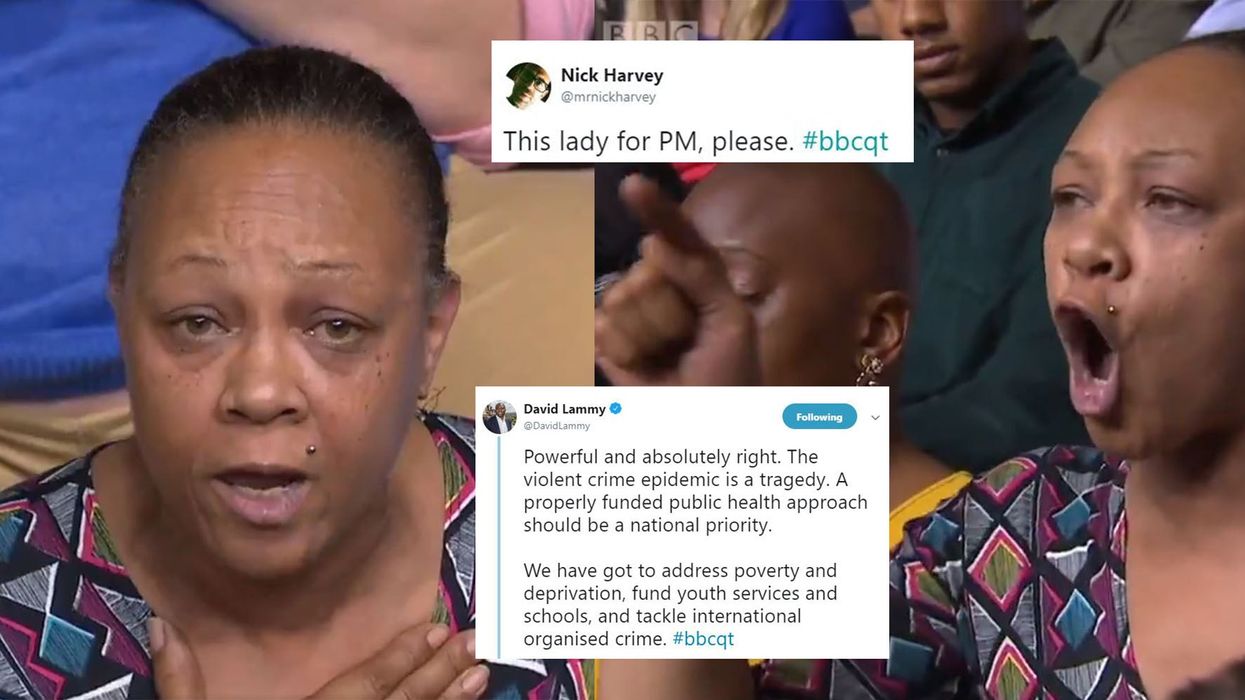 Grandmother gives an impassioned speech about knife crime epidemic to MPs on Question Time