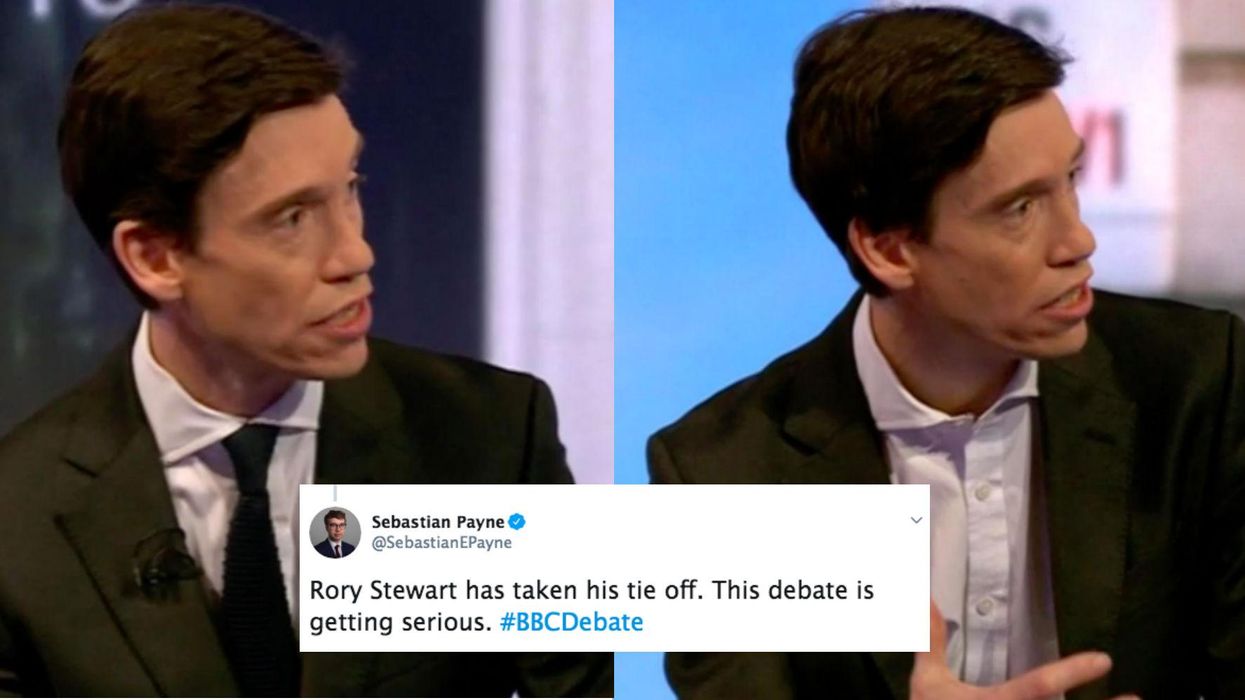 Rory Stewart took his tie off during the debate and people had thoughts