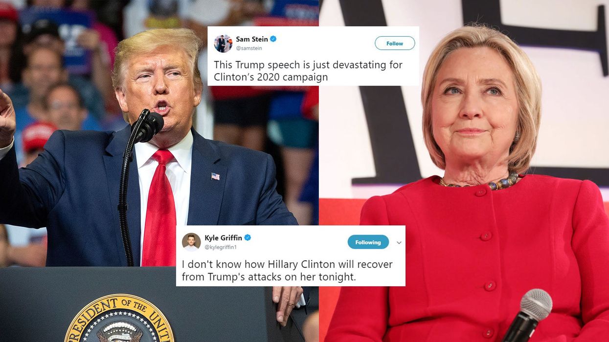 Trump launches his 2020 presidential campaign by again talking about Hillary Clinton's emails