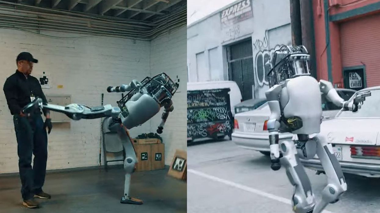 The viral video of a 'Boston Dynamics' robot fighting back against humans is completely fake