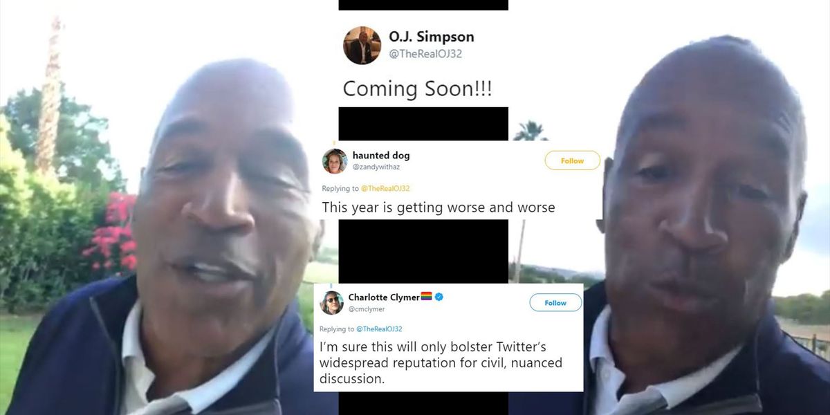 Oj Simpson Uploads Twitter Video Announcing He Is Joining The Social Media Network Indy100 Indy100 Oj Simpson Uploads Twitter Video Announcing He Is Joining The Social Media Network Indy100 Indy100