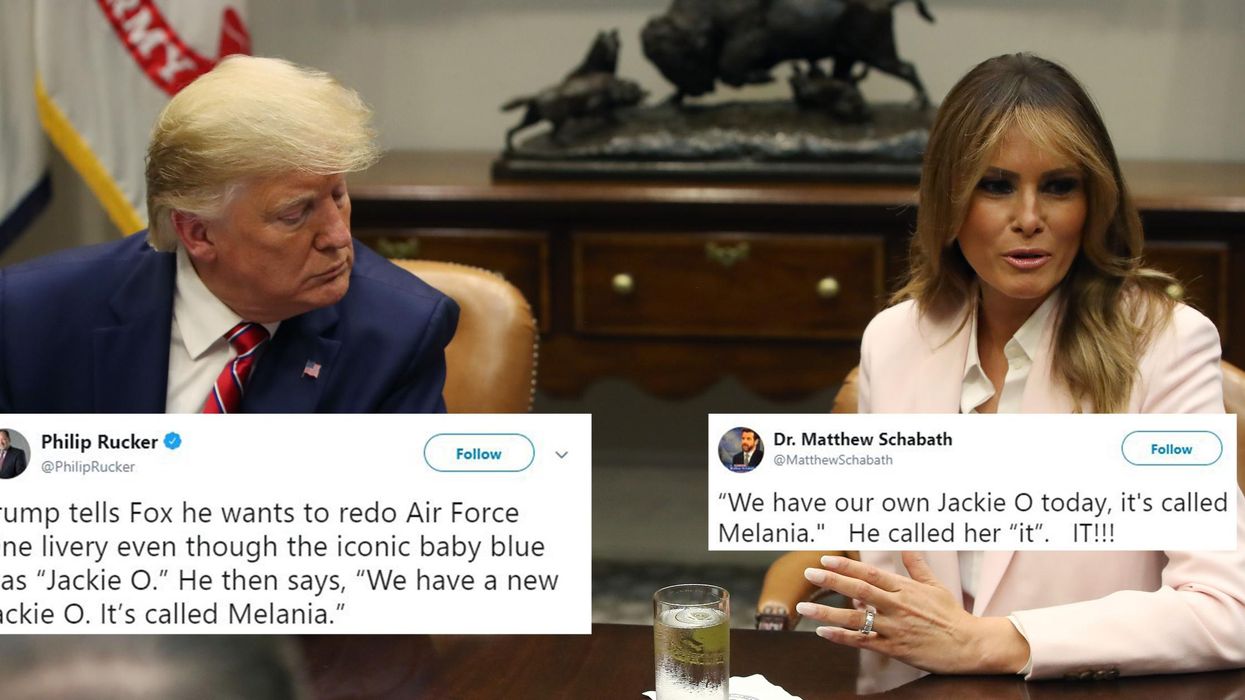 Trump refers to Melania as 'it' when trying to compare her to Jackie O