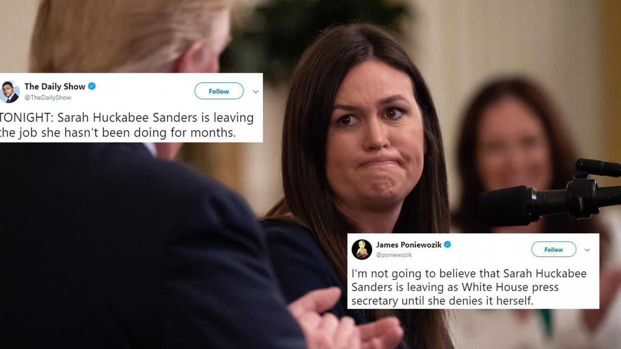 Trevor Noah mocks Sarah Huckabee Sanders for 'quitting a job which she wasn't doing'