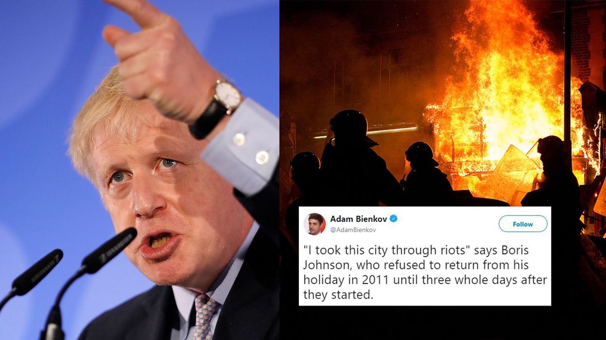 Boris Johnson called out after falsely claiming he 'took London through riots' in 2011