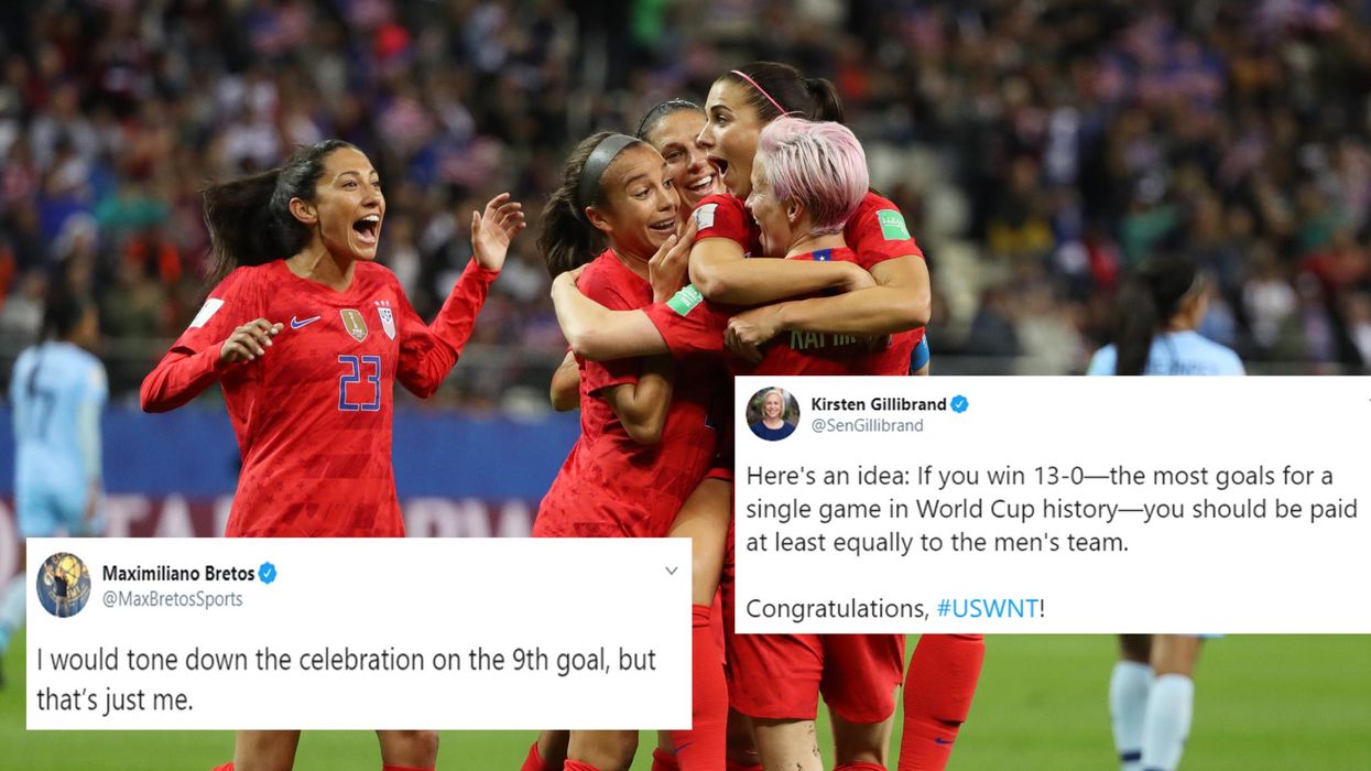 US women’s team score more goals in one game than men’s team in every World Cup since 2006