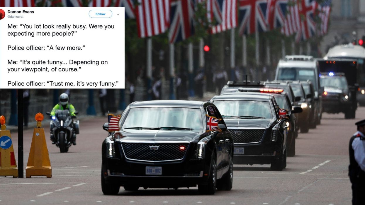 Almost no one showed up to see the Trump family arrive at Buckingham Palace