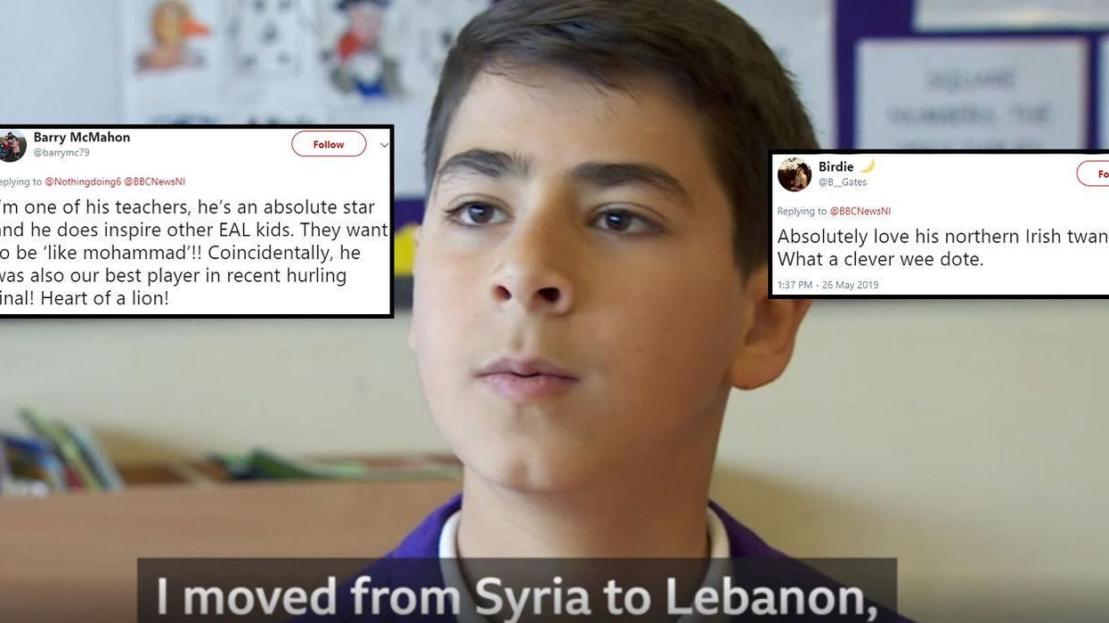 Syrian schoolboy in Northern Ireland charms the internet with Belfast accent