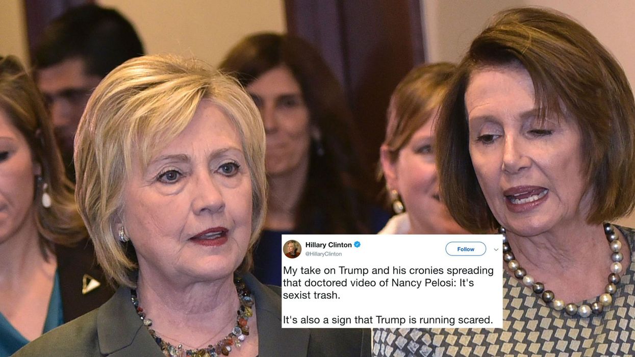 Hillary Clinton slams doctored Nancy Pelosi video as 'sexist trash'