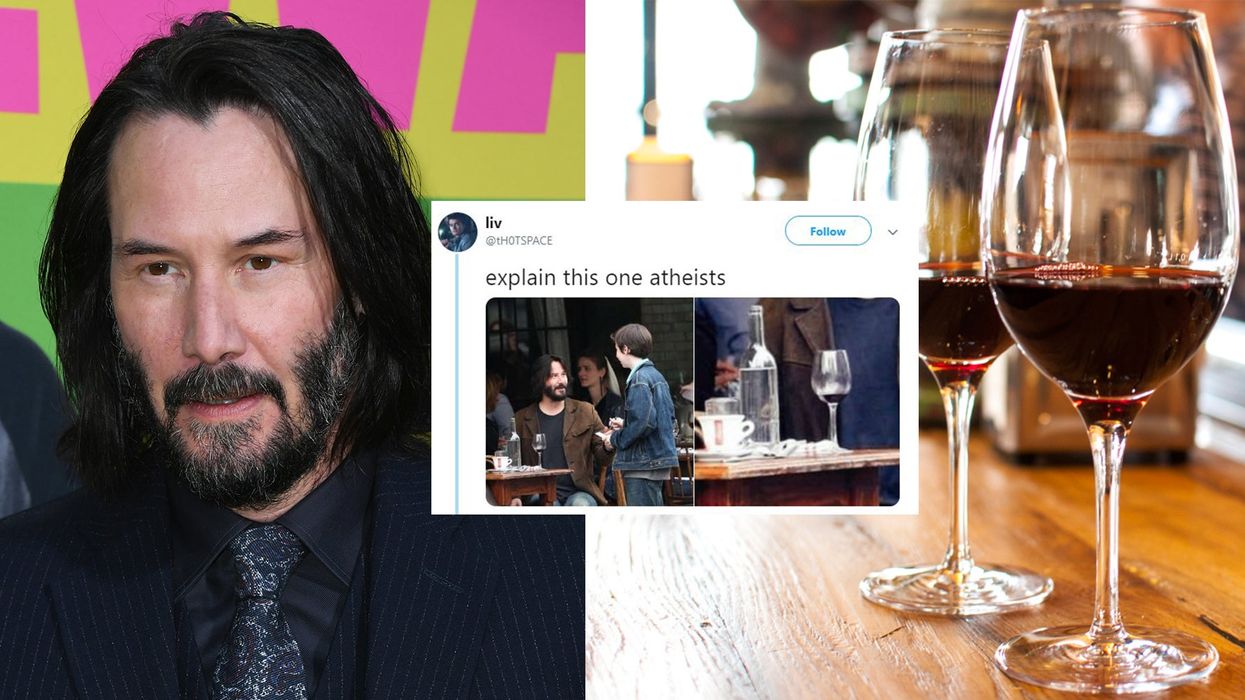 People think Keanu Reeves can turn water into wine thanks to a hilarious viral meme