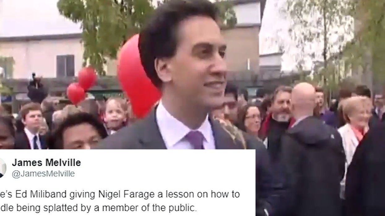 People are remembering when Ed Miliband got egged and reacted like a gentleman
