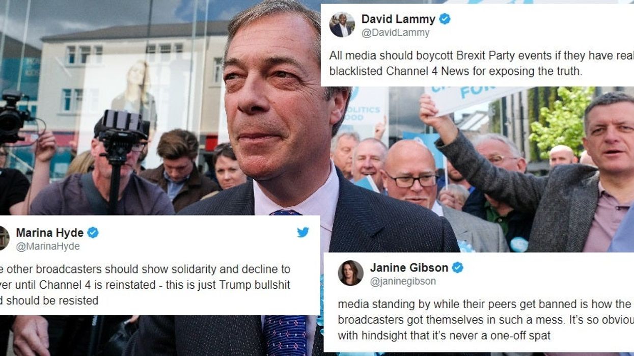 Broadcasters urged to boycott Brexit Party events after Channel 4 'banned' for reporting on Farage's finances