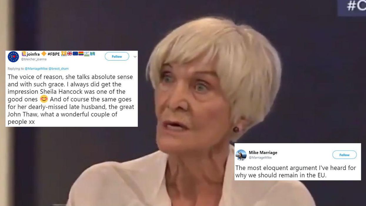 Remain campaigners are sharing actor Sheila Hancock's 'most eloquent argument' for staying in the EU