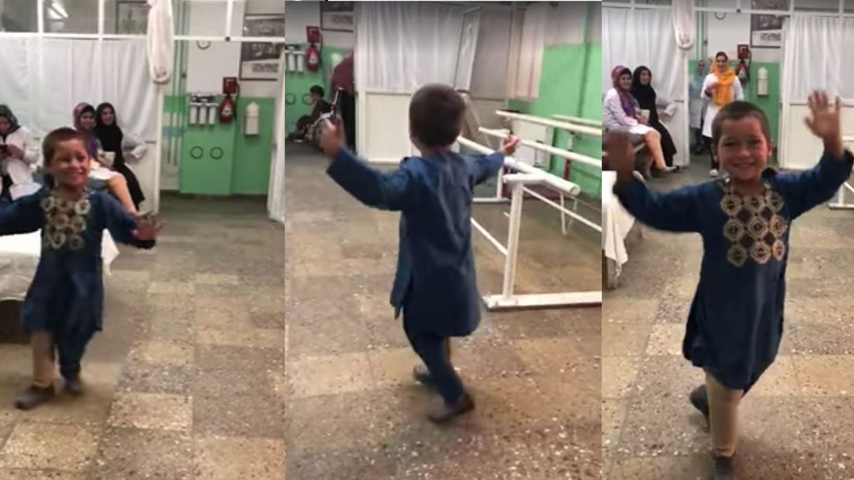 This boy in Afghanistan can't stop dancing after getting new prosthetic legs