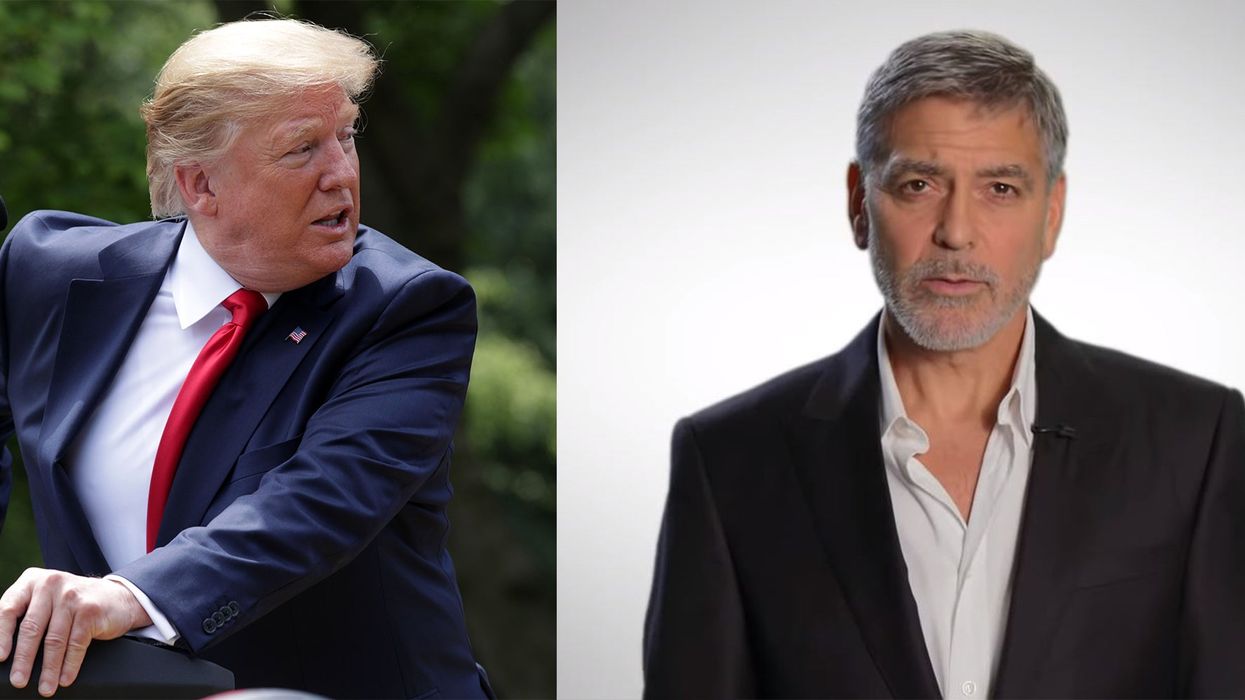 George Clooney mocks Trump and climate change deniers in expletive-laden PSA