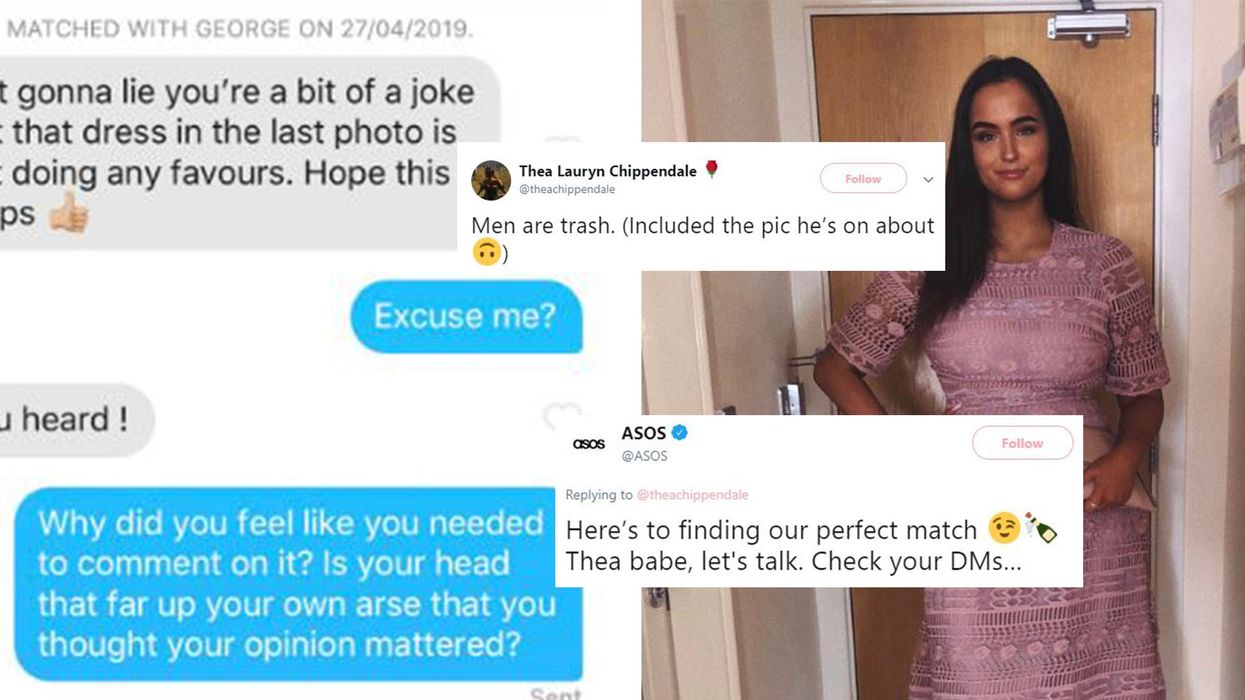 ASOS feature student as a model after man mocks her dress on Tinder