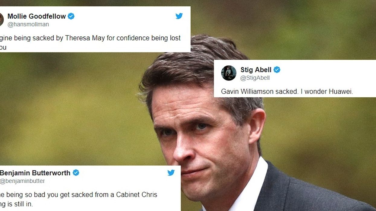 Theresa May sacked defence secretary Gavin Williamson and the internet went into meltdown