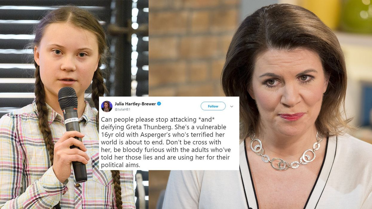 Julia Hartley-Brewer suggests that Greta Thunberg is being exploited by adults who told her 'lies about the climate change'