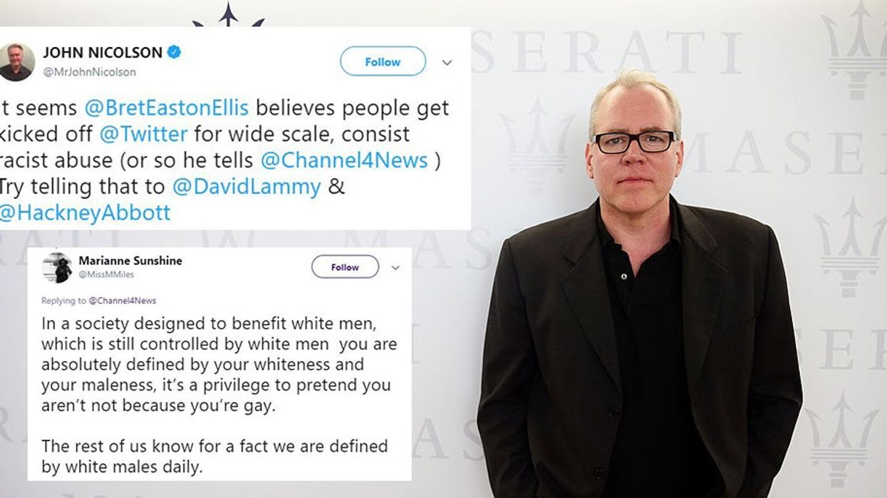 Bret Easton Ellis claims that he receives much more social media abuse than black women