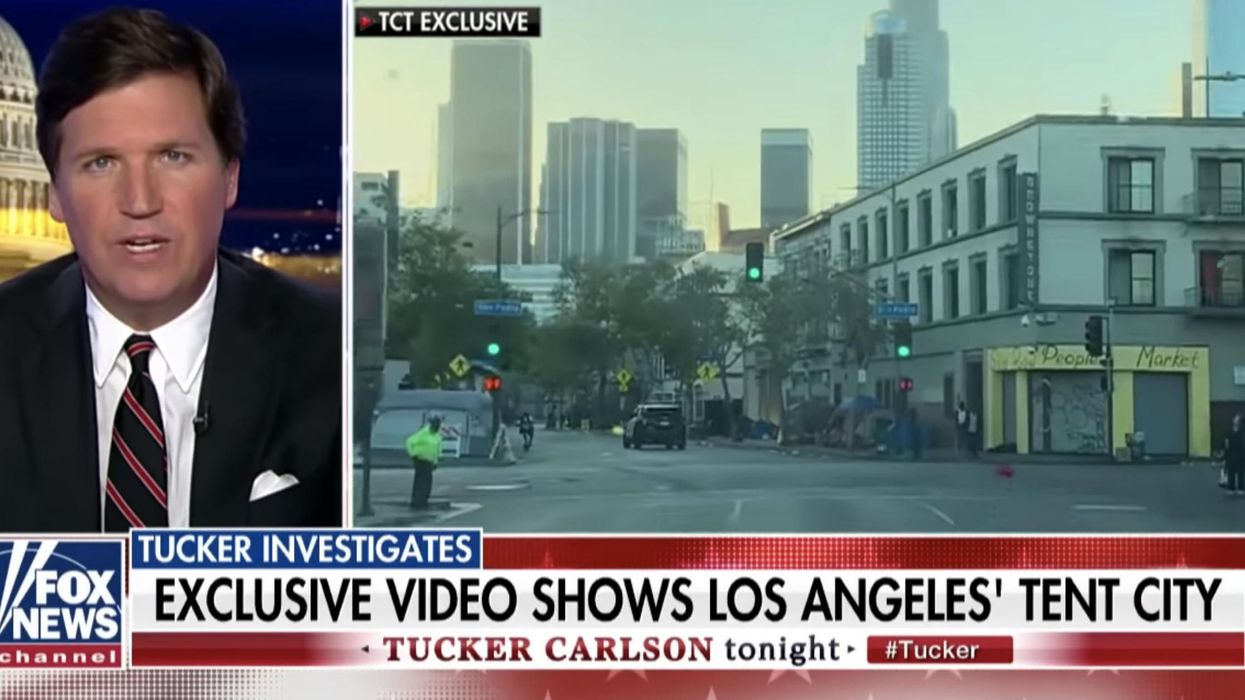 Fox News host Tucker Carlson blames immigrants for making homelessness worse