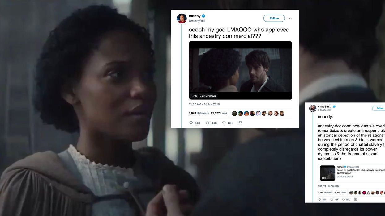 An advert on the Ancestry site released an interracial slavery romance advert and people were furious