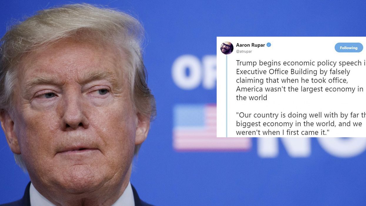Trump falsely claimed the US economy wasn't the biggest in the world before he became president