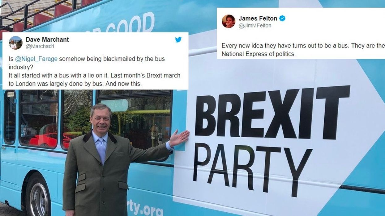 Nigel Farage has a new Brexit bus and the internet isn't impressed