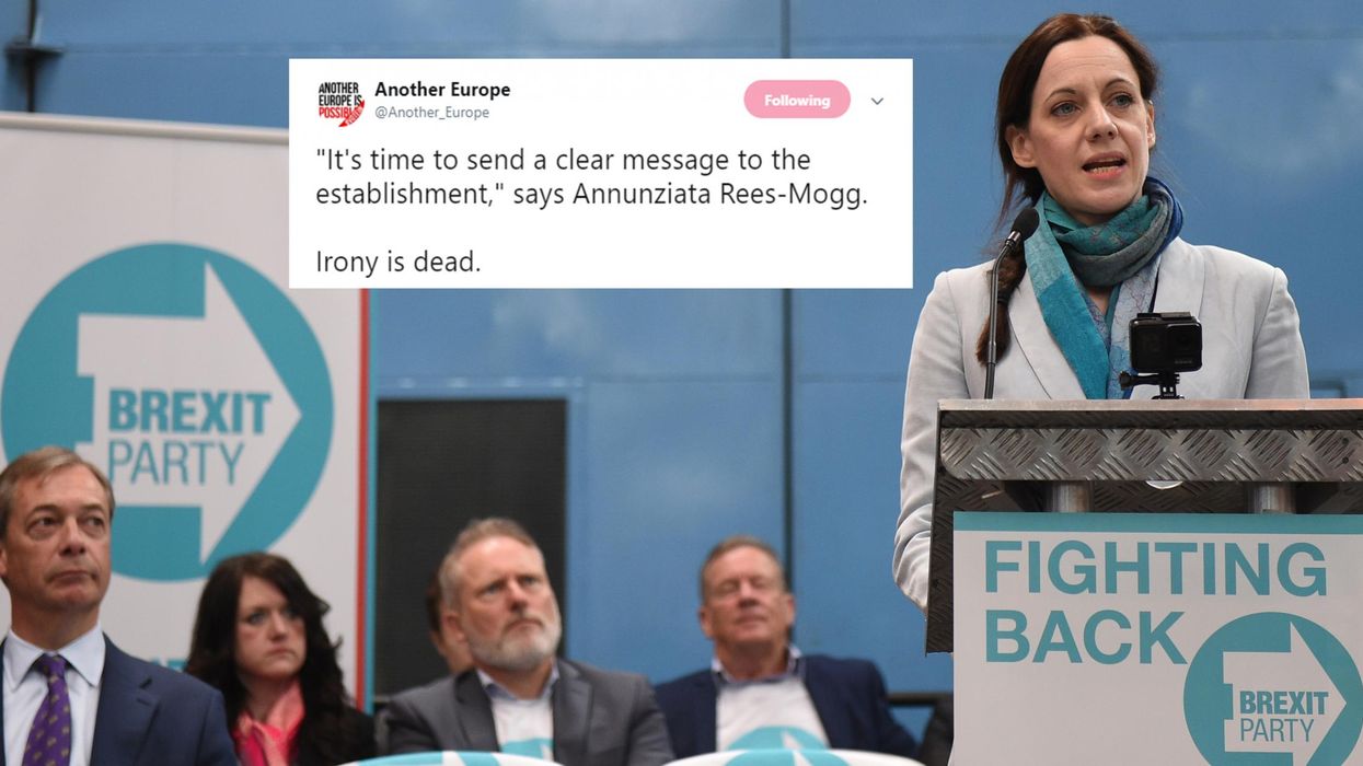 The first candidate for Farage’s Brexit Party is Jacob Rees-Mogg’s sister and everyone is making the same joke