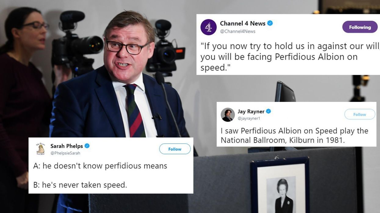 Brexiteer Mark Francois threatened the EU with 'perfidious Albion on speed' and the internet lost it
