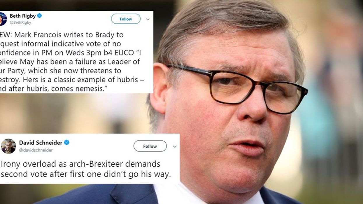 Brexiteer MP Mark Francois wants another vote on Theresa May's deal and everyone is pointing the irony