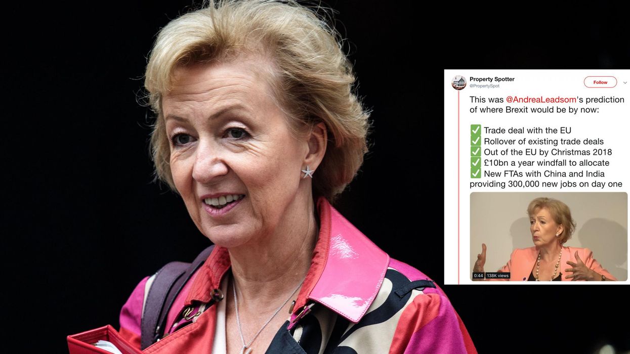 Andrea Leadsom's Brexit predictions from 2016 have aged very, very badly