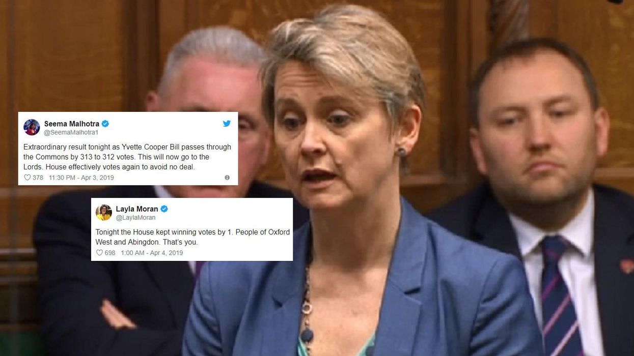 MPs finally reject no-deal Brexit by just one vote and people are very relieved