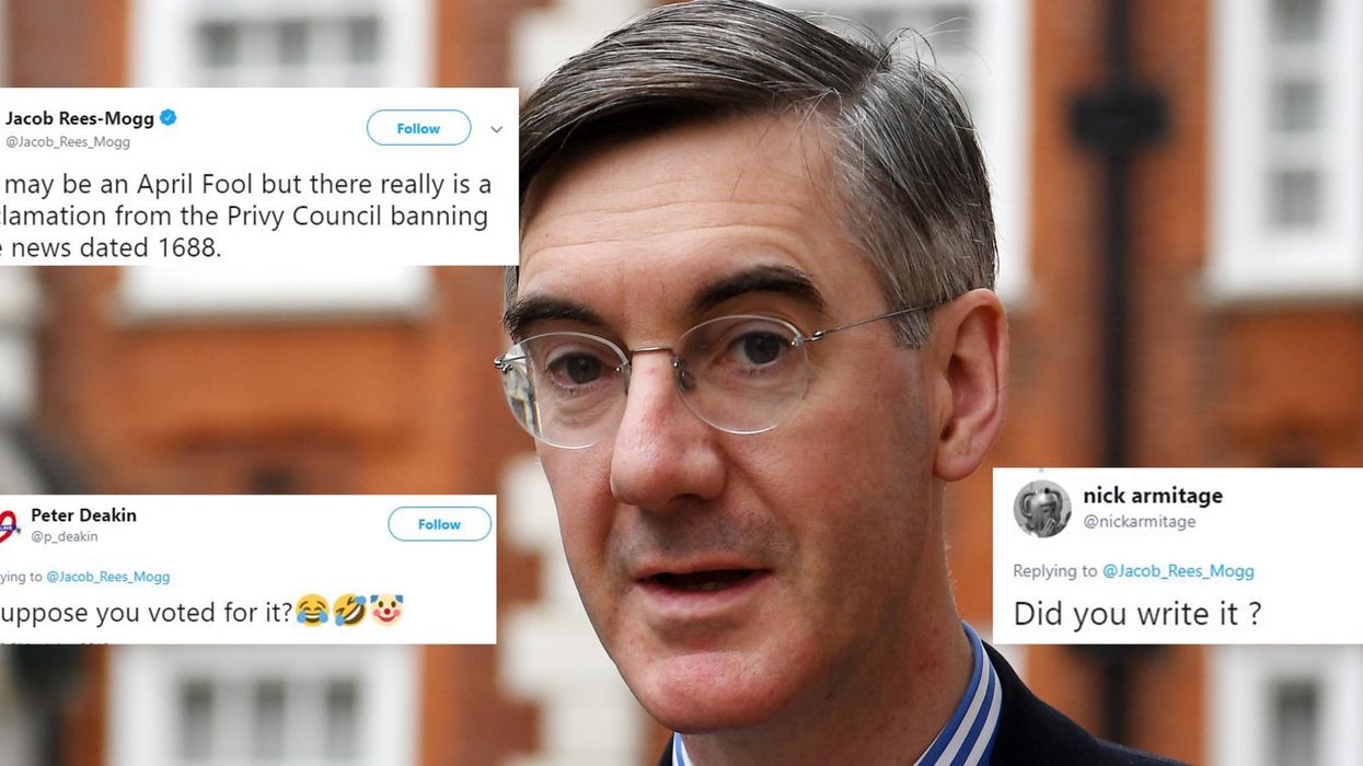 Jacob Rees-Mogg referenced a law from 1688 about spreading 'false news' and everyone made the same joke