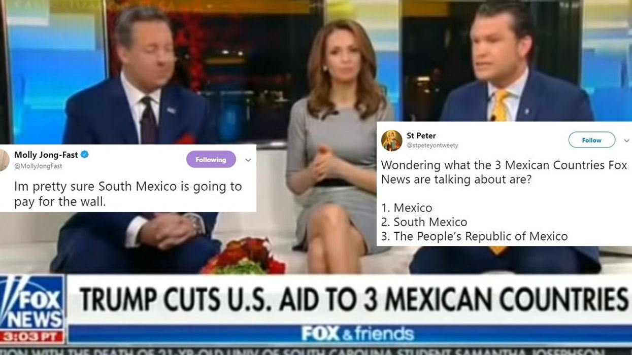 Fox and Friends graphic claims that Trump is cutting aid to '3 Mexican countries'
