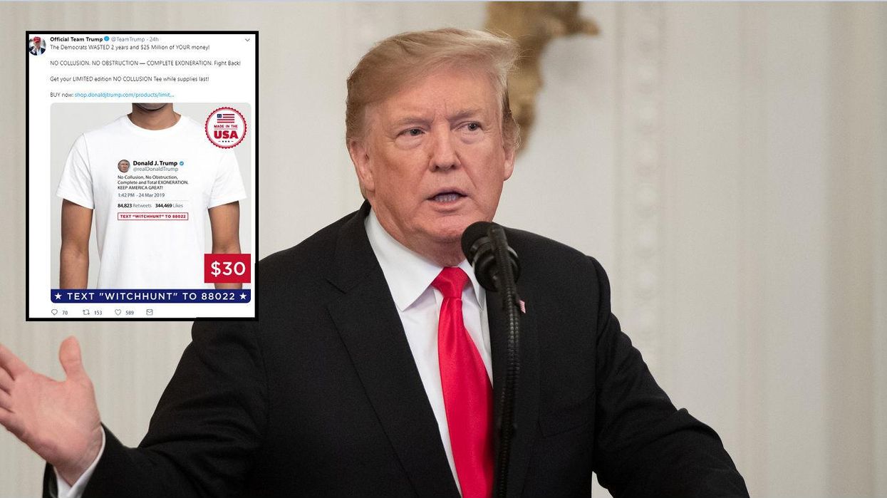 Trump is selling ‘Witch Hunt!’ merchandise to celebrate end of Mueller investigation