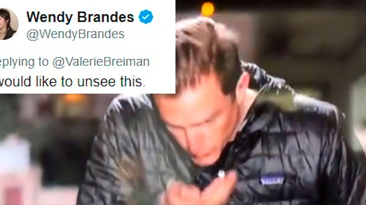 This reporter did the most unhygienic thing you'll see all day live on air